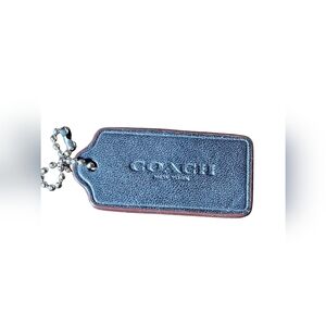 Coach New York leather purse charm 2.5 inches.